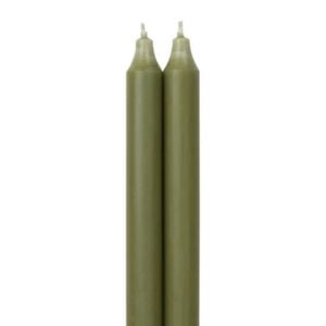 Taper Candle - Northern Lights - Moss Green - 12" - 2 pack