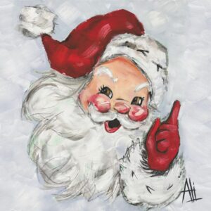 Jolly St. Nick Beverage Napkins - Paperproducts Design - 5"x5"