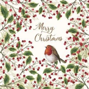 Merry Bird Beverage Napkins - Paperproducts Design - 5"x5"