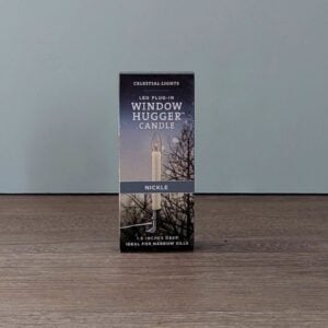 LED Plug-in Window Hugger Candle - Celestial Lights - Brushed Nickel