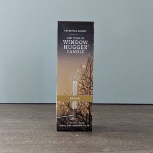 LED Plug-in Window Hugger Candle - Celestial Lights - Brass
