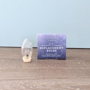 LED Window Candle Replacement Bulbs - Celestial Lights - Warm White - 2 Pack