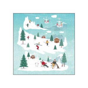 St. Mortiz Beverage Napkins - Paperproducts Design - 5" x 5"