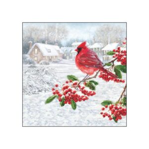 Cardinal Beverage Napkins - Paperproducts Design - 5" x 5"