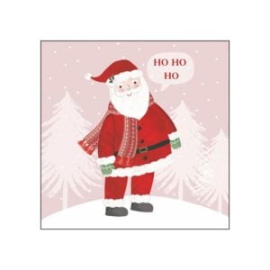 Santa in Rose Beverage Napkins - Paperproducts Design - 5" x 5"