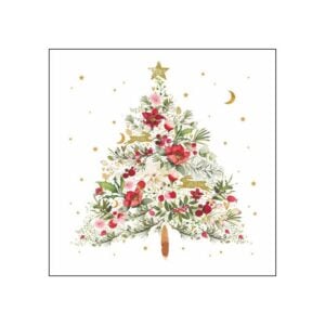 Beautiful Christmas Beverage Napkins - Paperproducts Design - 5" x 5"