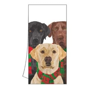 Merry Labradors Tea Towel - Paperproducts Design - 18" x 26"