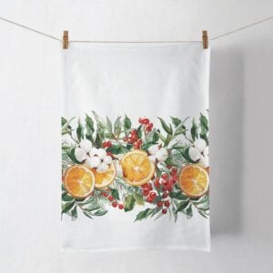 Winter Oranges Kitchen Towel - Paperproducts Design - 19.5" x 27.5"
