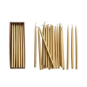 Taper Candle – Gold – 1/2″ – 24 Pack