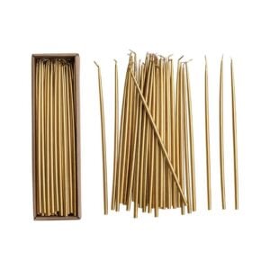 Taper Candle – Gold – 1/4″ – 36 Pack