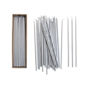 Taper Candle – Silver – 1/4″ – 36 Pack