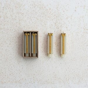 Present Taper Candle – Gold Bow – 5″ – 2 Pack