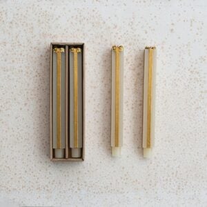 Present Taper Candle – Gold Bow – 10″ – 2 Pack