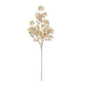 Glittered Leaves Spray – Gold – 30″