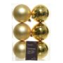 Shatterproof Bauble Mix – Light Gold – 6 Pack