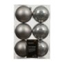 Shatterproof Bauble Mix – Soft Grey – 6 Pack