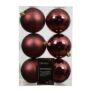 Shatterproof Bauble Mix – Maroon – 6 Pack