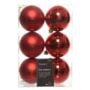 Shatterproof Bauble Mix – Christmas Red – 6 Pack