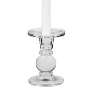 Glass Dual Candle Holder - 5"