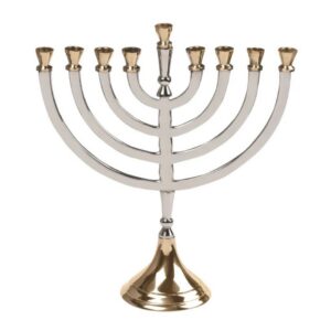 Menorah - Silver/Brass