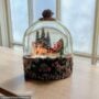 Santa Sleigh with Trees Waterglobe - 7"