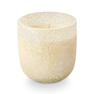 Winter White Small Beaded Glass Candle - Illume - 13 oz