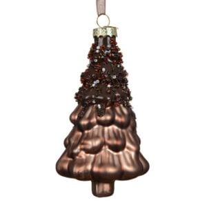 Chocolate Covered Tree Glass Ornament - Brown - 4.33"