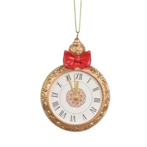Time For Christmas Clock Ornament - 3.54"