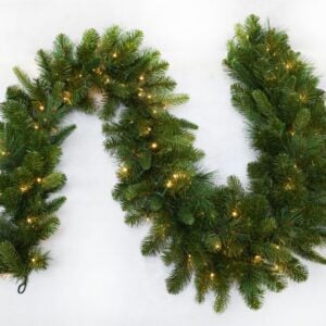 Bristol Pine Garland – Warm White – 6′