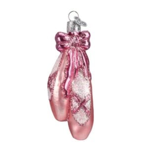 Ballet Toe Shoes Glass Ornament - Old World Christmas