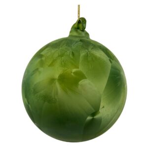Glass Bauble – Frost Green – 10 CM