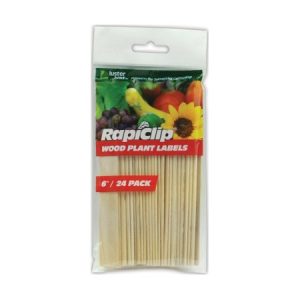 Rapiclip Wood Plant Labels 6″ – 24 pack
