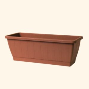 Kezar Greener Plant Box With Saucer, X-Large – TerraCotta