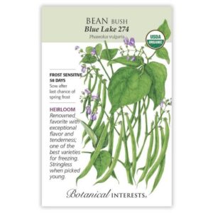 Botanical Interests - Bean Bush - Blue Lake 274 Seeds - Organic