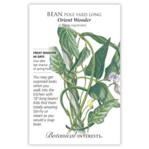 Botanical Interests - Bean Pole - Orient Wonder Yard Long Seeds