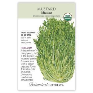 Mustard – Mizuna Seeds – Organic