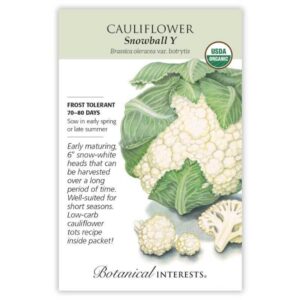 Botanical Interests - Cauliflower - Snowball Y Seeds - Organic