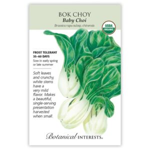 Botanical Interests - Bok Choy - Baby Choi Seeds - Organic