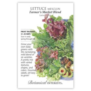 Botanical Interests - Lettuce Mesclun - Farmer's Market Blend Seeds - Large