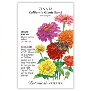 ZINNIA – CALIFORNIA GIANTS BLEND SEEDS – LARGE