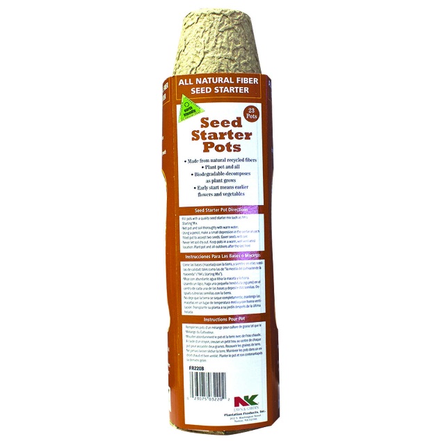 Seed Starter Fiber Pot - NK Lawn & Garden - 2.25", 23 Pack | Mahoney's  Garden Center