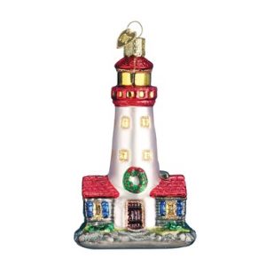 Lighthouse Glass Ornament