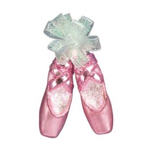 Pair of Ballet Slippers Glass Ornament Old World Christmas