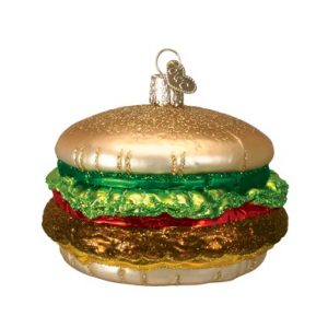 Cheeseburger Glass Ornament old world christmas