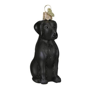 BLACK LABRADOR GLASS ORNAMENT – OLD WORLD CHRISTMAS