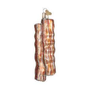 Bacon Strips Glass Ornament