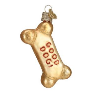 Dog Biscuit Glass Ornament