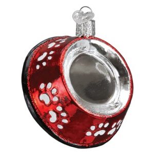 Dog Bowl Glass Ornament