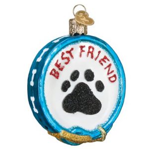 Dog Collar Glass Ornament