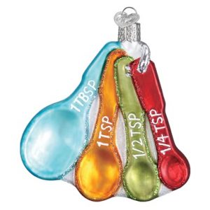 Measuring Spoons Glass Ornament